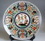 【古伊万里】　黒船襲来　豪華な絵皿 31ｃｍ 黒船