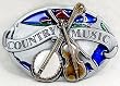 Country Music Enamel Pewter Buckle