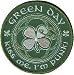 Green Day Kiss Me I'm Punk Clover Safety Pin Patch