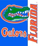 Florida Gators NCAA Stripes Raschel Blanket/ Throw 50 x 60