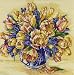 Janlynn Watercolor Tulips Needlepoint Kit-14 Inch X14 Inch