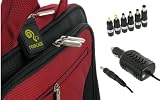 rooCASE 2n1 Combo - Toshiba Satellite T115-S1100 11.6-Inch Netbook Carrying Case and 12v Car Charger - Red / Black Deluxe Bag