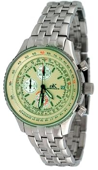 Adee Kaye Men's Stainless Steel Chronograph Watch Model AK6230-MB5