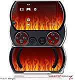 PSPgo Skin and Screen Protector Kit - Fire Flames on Black fits Sony PSP go ....