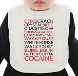 Cocaine Crack Crystal ネクタイを有する有機ビブ Medium