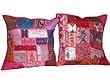Ethnic Cushion Covers 2 Patchwork Embroidered Throw Pillow Covers Shabby Chic 16"
