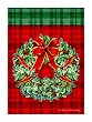 Plaid Wreath Decorative Garden Flag