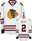 Duncan Keith Jersey: Reebok White #2 Chicago Blackhawks Premier Jersey