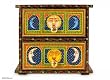Wood chest of drawers, 'Celestial Love' (medium)