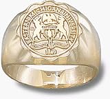 Eastern Michigan Eagles Seal Men's Ring Size 10 1/2 - 14KT Gold Jewelry
