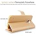 LG K7 Case/LG Tribute 5 Case, Cellularvilla [Slim Fit] [Stand Feature] Premium Pu Leather Wallet Case [Card Slots] [Wristlet] Book Style Flip Cover for LG K7 / Tribute 5 (Golden Bling)