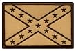 Confederate Tan Flag Embroidered Patch Iron-On Civil War Rebel Uniform Subdued Desert Military Emblem