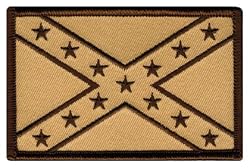 Confederate Tan Flag Embroidered Patch Iron-On Civil War Rebel Uniform Subdued Desert Military Emblem