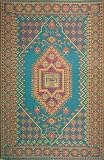 Outdoor Area Rug or Kitchen Mat 5 x 8 Turkish Aqua Patio Indoor Outdoor Rugs Reversible & Waterproof