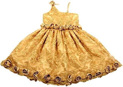 UNNATI GOLDEN NET FROCK FOR GIRLS