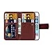 iPhone 5 case, iPhone 5s Wallet case, BRG [Wristlet] [6 Card Holder] [Magnetic Detachable] PU Leather Folio Flip Credit Card Slots Cash Holder Wrist Strap Case for Apple iPhone 5 5s, (Brown)