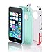 5C Cases, iPhone 5C Case, BENTOBEN Ultra Slim Apple iPhone 5C Cases Hard Plastic Shell and Soft TPU Dual Layer Shockproof Bumper Wave Point Hybrid Protective Covers for iPhone 5C, Blue