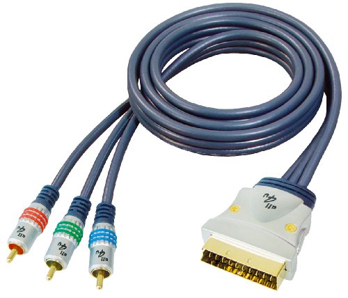 All4u BBVM 11 Videokabel (Scartstecker - 3x Cinchstecker, verchromter Vollmetallstecker) 1 Preisvergleich