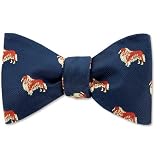 Shetland Sheepdog by Kay Nine Design navy blue polyester freestyle bowties