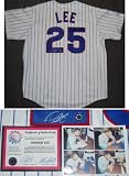 Derrek Lee Signed Cubs Majestic Athletic Replica Home Jersey