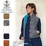 FIDELITY フィデリティ ダウンベスト レディース 9F-01SDL-13 リバーシブル ウール 〔TB〕 S＜レディースS＞ Nat／Black