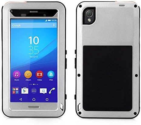 Xperia Z4 Case, LOVE MEI Aluminum Metal Gorilla Glass Shockproof Rainproof Water Resistant Weatherproof Dust/Dirt/Snow Port Protection Cover Case For SONY Xperia Z4 (Silver)