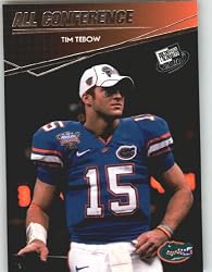Tim Tebow - Florida Gators (All Conference SEC)(Rookie Year Card) 2010 Press Pass NFL Draft Football Card Shipped in Protective Screwdown Case