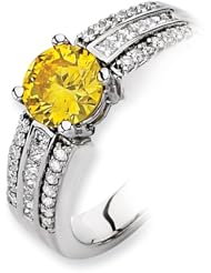 14kw Emma Grace Round Cultured Diamond Ring