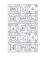 Huella deco Felpudo de Vinilo (Blanco/Azul)