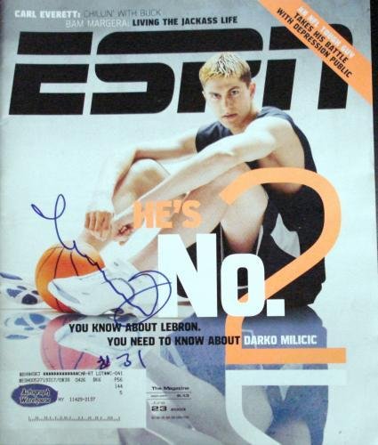 Darko Milicic autographed ESPN The Magazine (Detroit Pistons) - Autographed NBA Magazines
