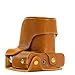 MegaGear Fujifilm X-T20 (16-50mm / 18-55mm Lenses), X-T10 Ever Ready Leather Camera Case and Strap, with Battery Access -Light Brown- -MG578-