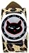 Kitty Cat Black Round Steel Case Ladies Cute Kitten Punk Independent Skater Wide Leopard Print Leather Band Wrist Watch
