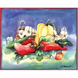 Magic Slice Non-Slip Flexible Cutting Board, Gourmet Size 12 x 15, Pepper Medley by Amy Hautman