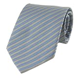 Gray & Blue Striped New Silk Necktie