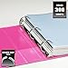 Wilson Jones Heavy Duty Round Ring View Binder with Extra Durable Hinge, 1.5 Inch, Customizable, Bright Pink (W363-34-212)
