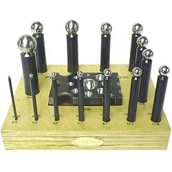16pc Dapping Punches & Block Metalsmith Forming Tools