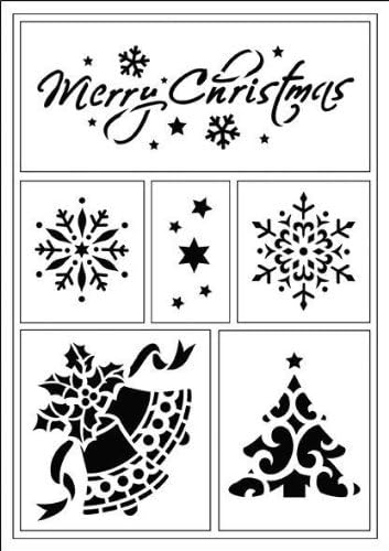 Viva Décor 400401000 Merry Christmas Flex Stencil Set
