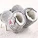 Voberry? Baby Girls Knit Soft Fur Winter Warm Snow Boots Heart Button Crib Shoes (6-12 months)