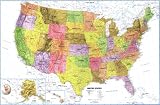 48x78 United States, USA, US Map Mega Wall Map Poster Mural Laminated