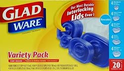 Glad Ware Reusable Containers Variety Pack - 20 Containers & Lids