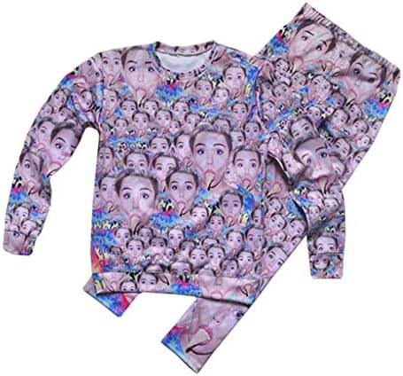 Emoji jogger Sets 3d Sweatshirt Miley Cyrus for Men Women Hoodies Tracksuit M
