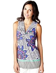 Per Una Twisted Front Floral Tunic