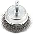 Forney 72730 Wire Cup Brush, Fine Crimped with 1/4-Inch Hex Shank, 2-Inch-by-.008-Inch