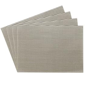Benson Mills Longport Crossweave Woven Vinyl Placemat, Nickel, Set of 4Longport Crossweave Woven Vinyl Placemat, Set of 4