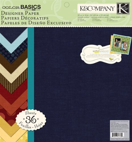 K&Company Designer Paper Pad, Color Basics Imbue, 
