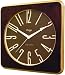 Coga (�R�K) �|�����v Wood Stripe Wall Clock Brown �u���E�� JSW08091005-BR