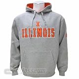 Men`s University of Illinois Fighting Illini Heather Gray Automatic Fleece Hoodie
