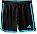 adidas Performance Girls Tastigo 15 Shorts, Black/Shock Green, Large