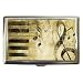 Cigarette Money Case of Grunge Music with Piano Keys Treble Clef and Notes