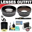 2x Digital Telephoto Professional Series Lens + 0.5x Digital Wide Angle Macro Professional Series Lens + 3 Piece Digital Camera Filter Kit + 6-Piece Deluxe Cleaning Kit + Lens Adapter Tube (If Needed) + Lenspen + Lens Cap Keeper + DB ROTH Micro Fiber Cloth For The Canon XS XSI XT XTI 50D 40D 30D 20D 10D 5D 1DS MARK 2 & 3 1D MARK 2 & 3 Digital SLR Cameras Which Have Any Of These (60mm 50mm 1.8) Canon Lenses